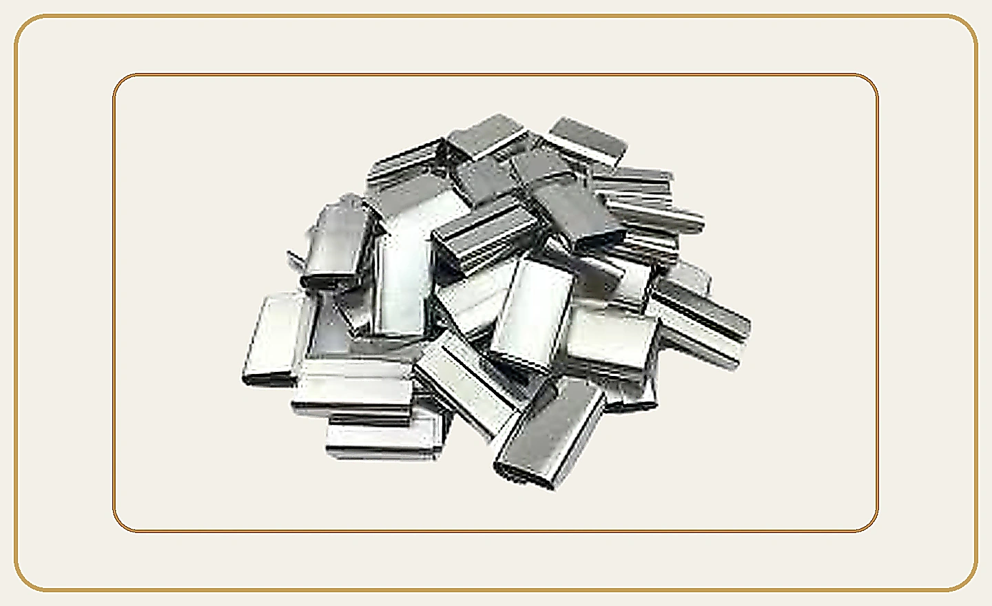 Metal strapping clips